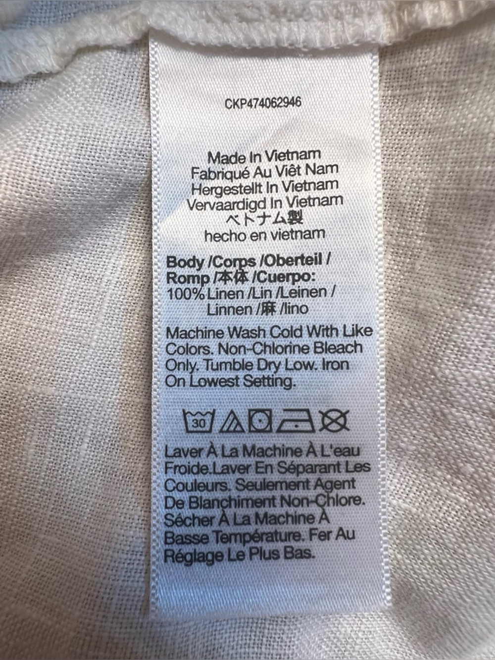 Madewell 100% Linen Shirt Short Sleeve Off White Lightweight Women's XL - Picture 7 of 7